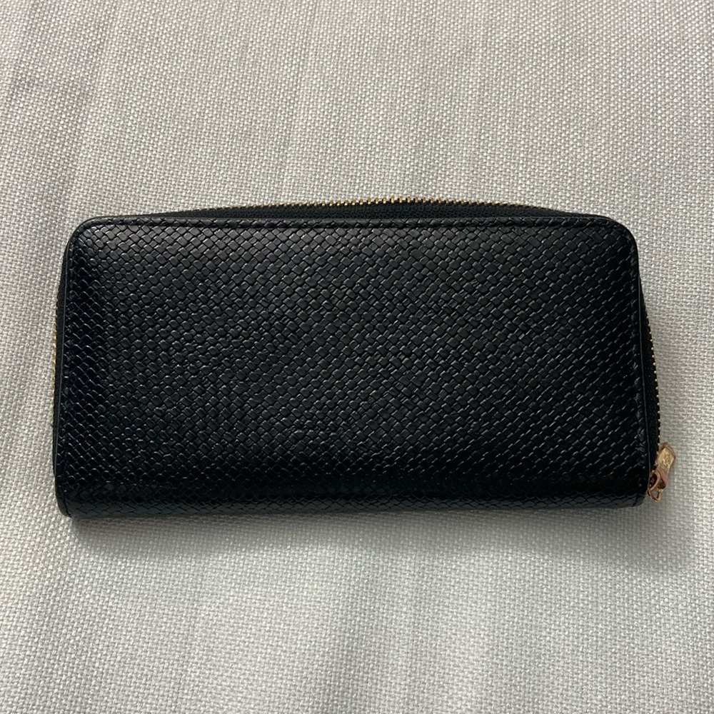 Black faux leather wallet
